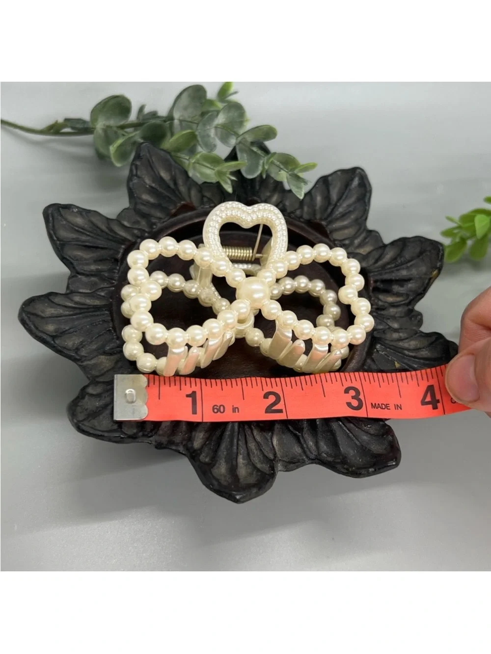 Pearl Bow Hair Claw Clip - Ivory Pearls FINAL PRICE DROP